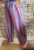 Bloc Striped Wide Barrel Pant Denim & Rhubarb